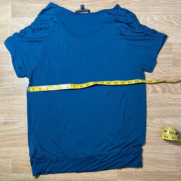 CABLE & GAUGE/ LRG WOMENS/ TEAL DRESS SHIRT - Picture 4 of 5